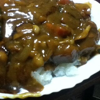 ゴーヤとかぼちゃのベーコンカレー